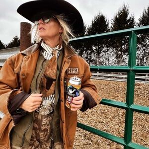 Dirty Mojave Leather Heirloom Wide Necktie Steer Patch Western Necklace